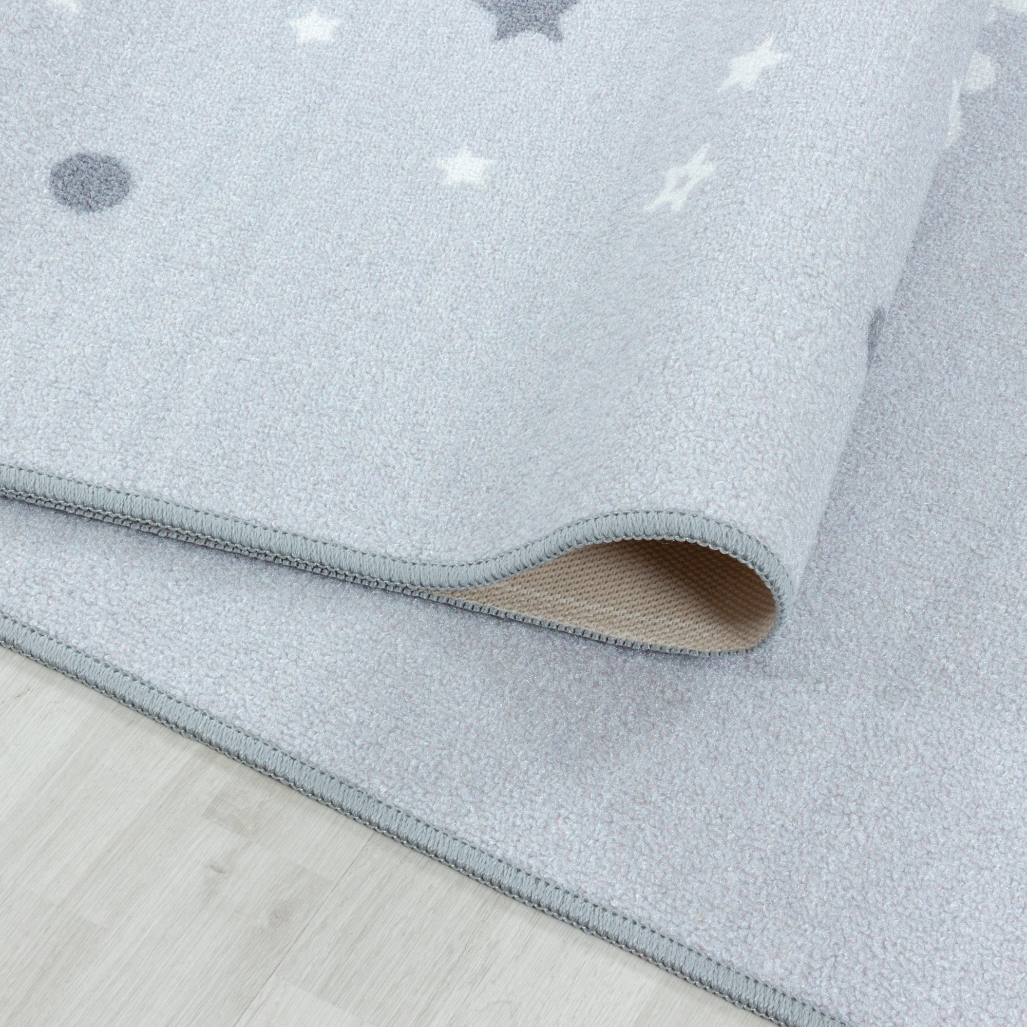 Moderner Teppich Stars in Grau