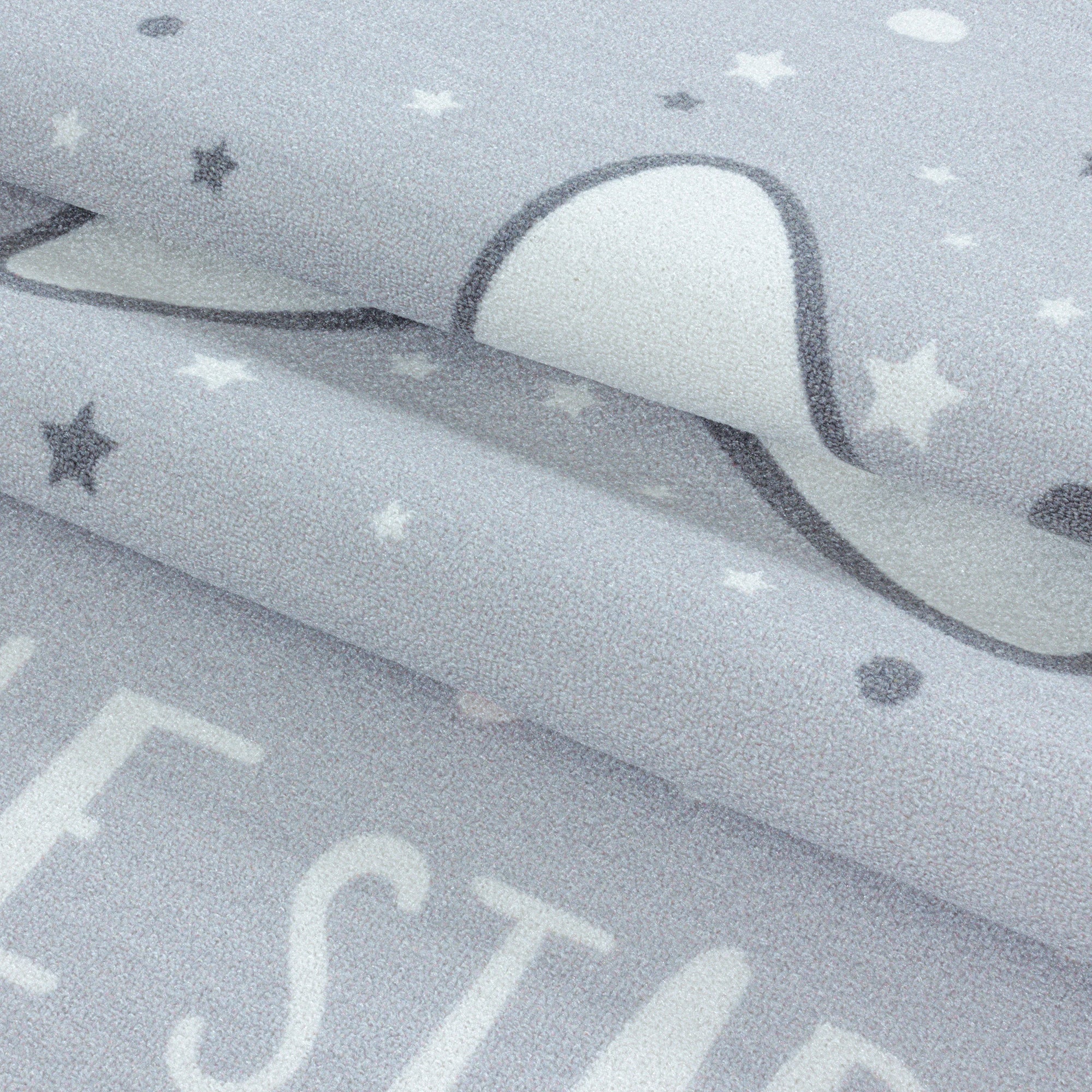 Moderner Teppich Stars in Grau