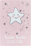 Stars Cozy Area Rug Pink Pink