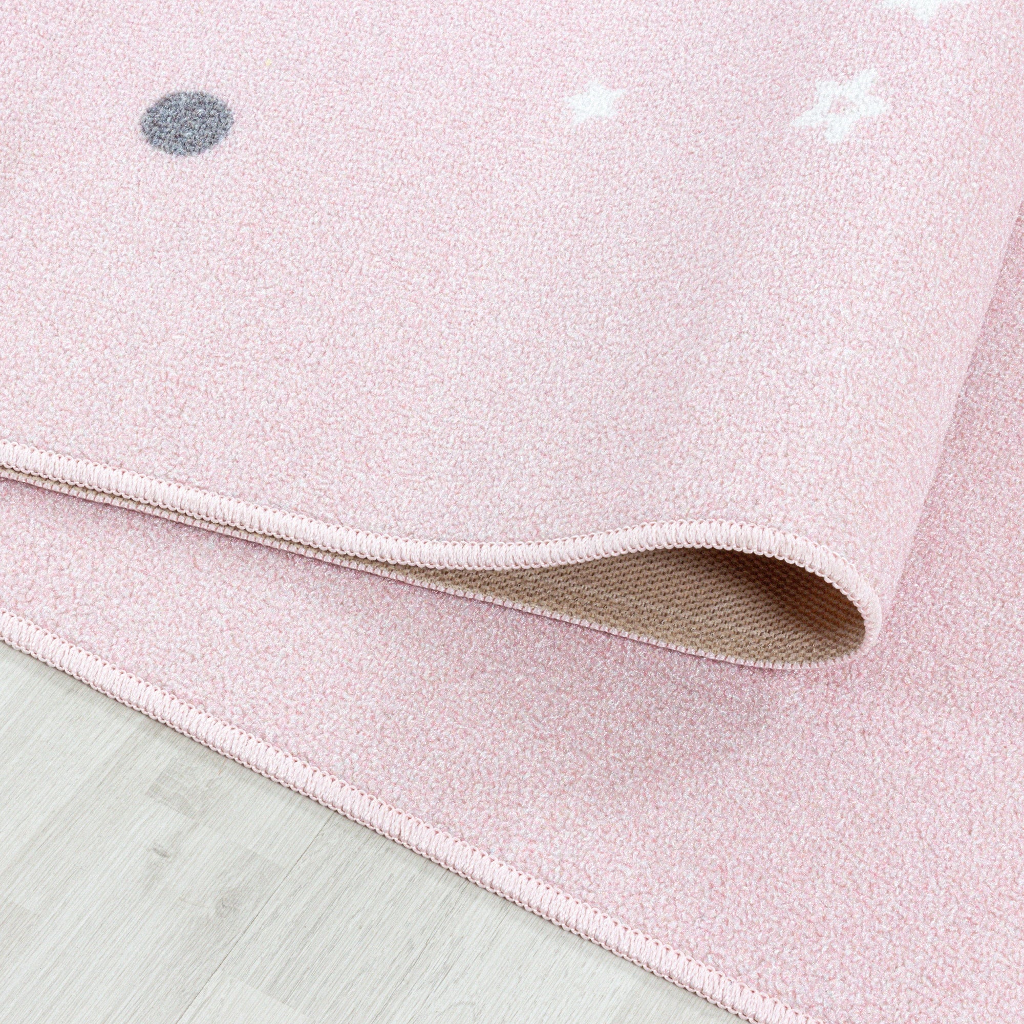Stars Cozy Area Rug Pink