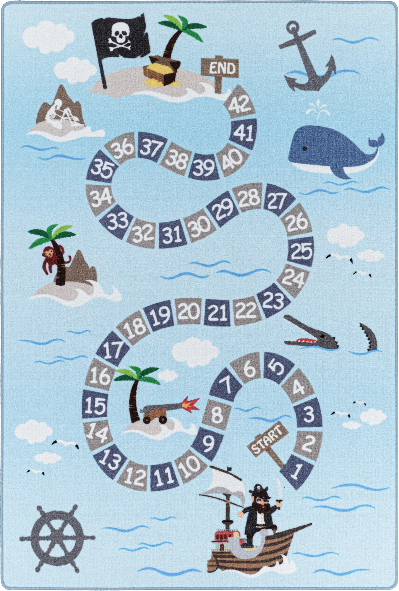 Pirates Rug Blue