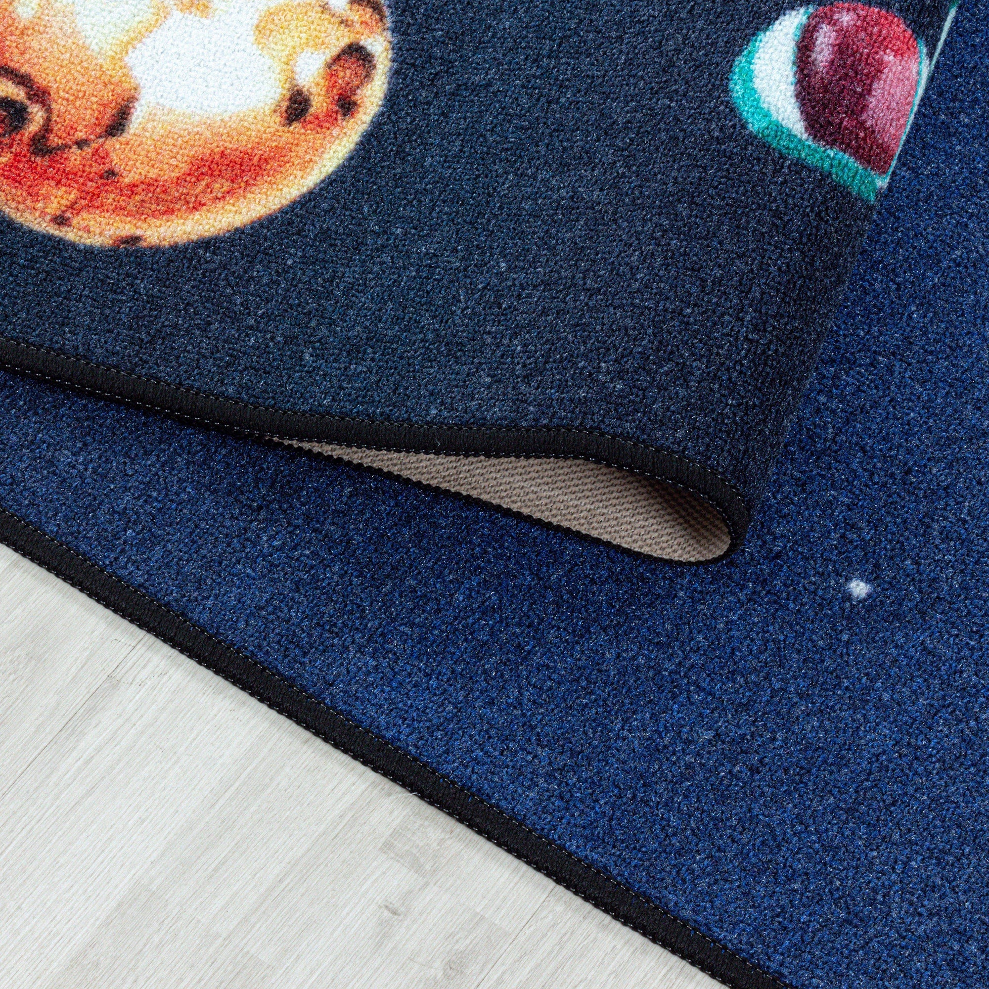 Space Teppich, Marineblau