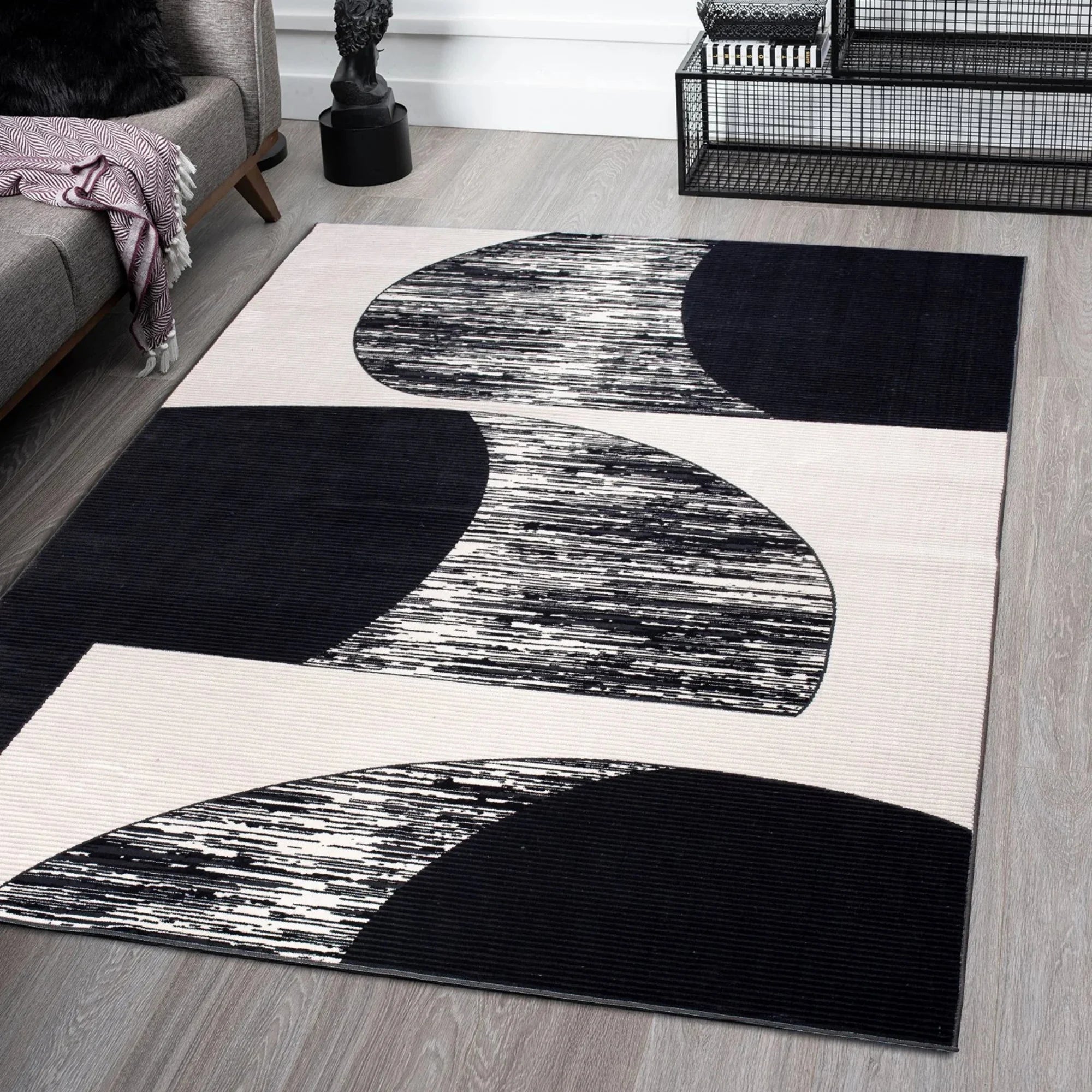 Bold Slice Geometric Art Rug