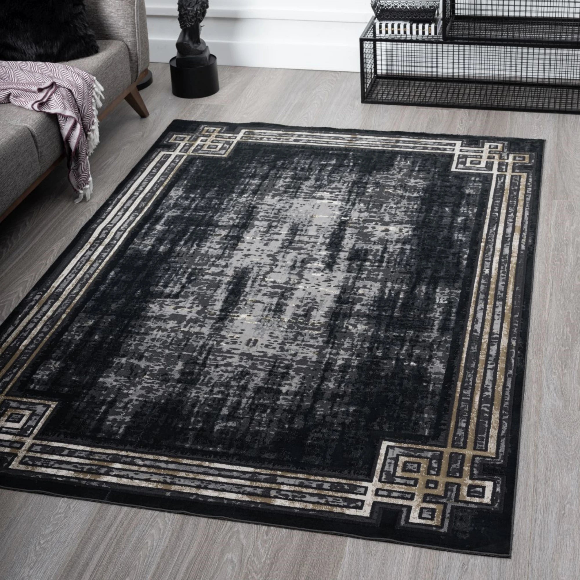 Twilight Maze Border Rug