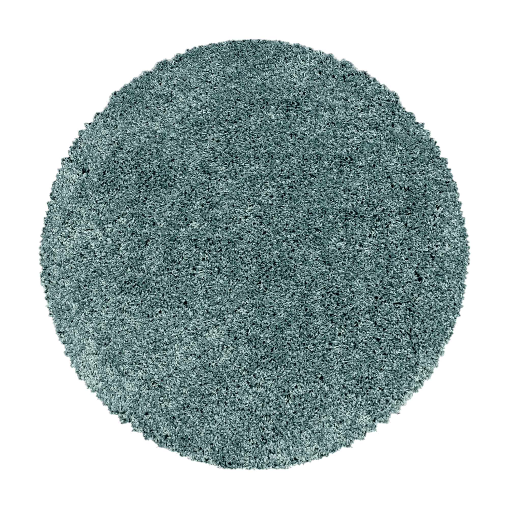 Turquoise Plush High Pile Shag Rug