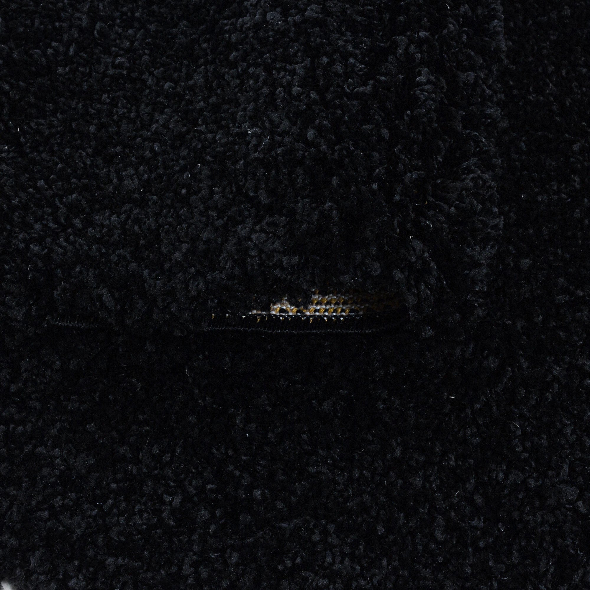 Black Plush High Pile Shag Rug
