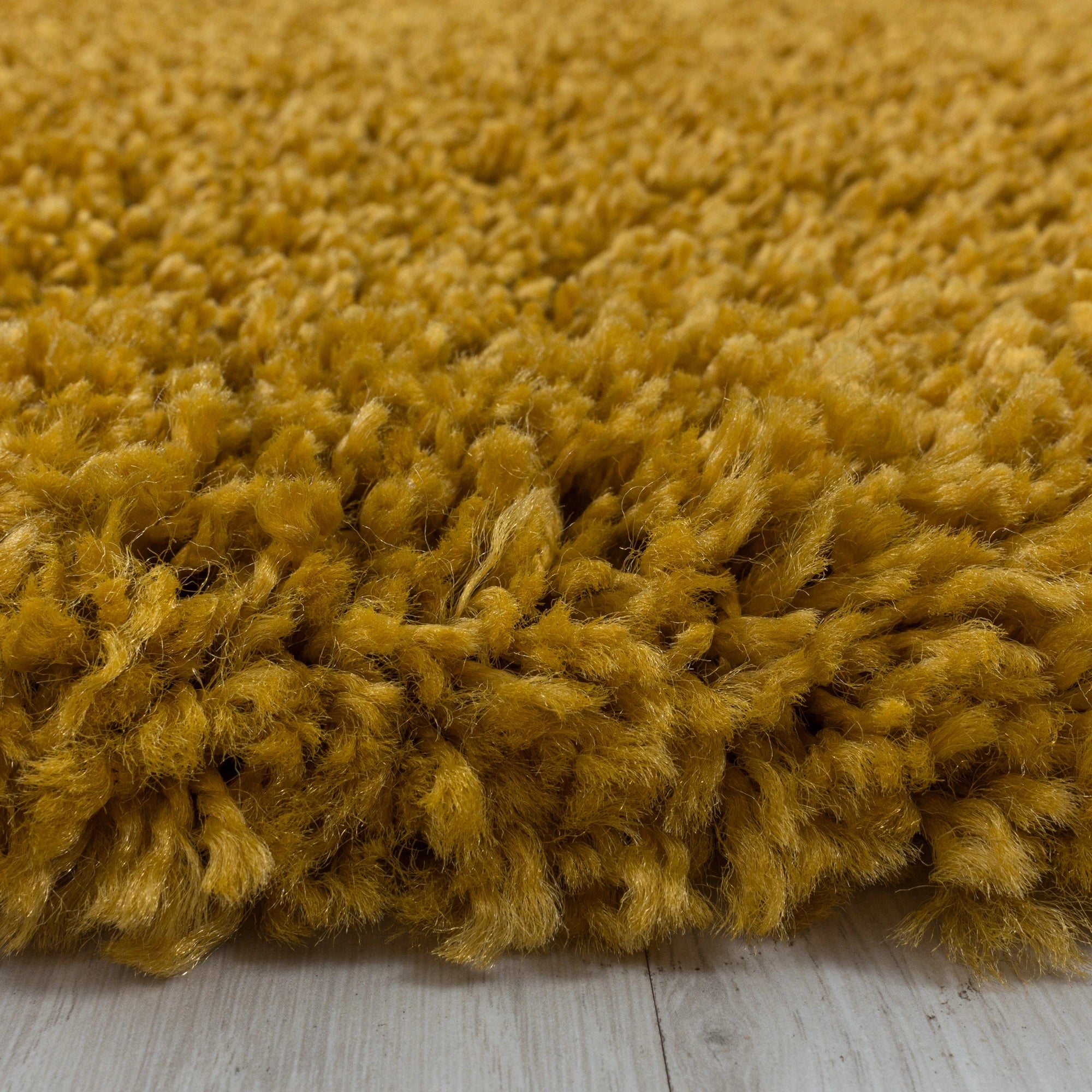 Gold Plush High Pile Shag Rug