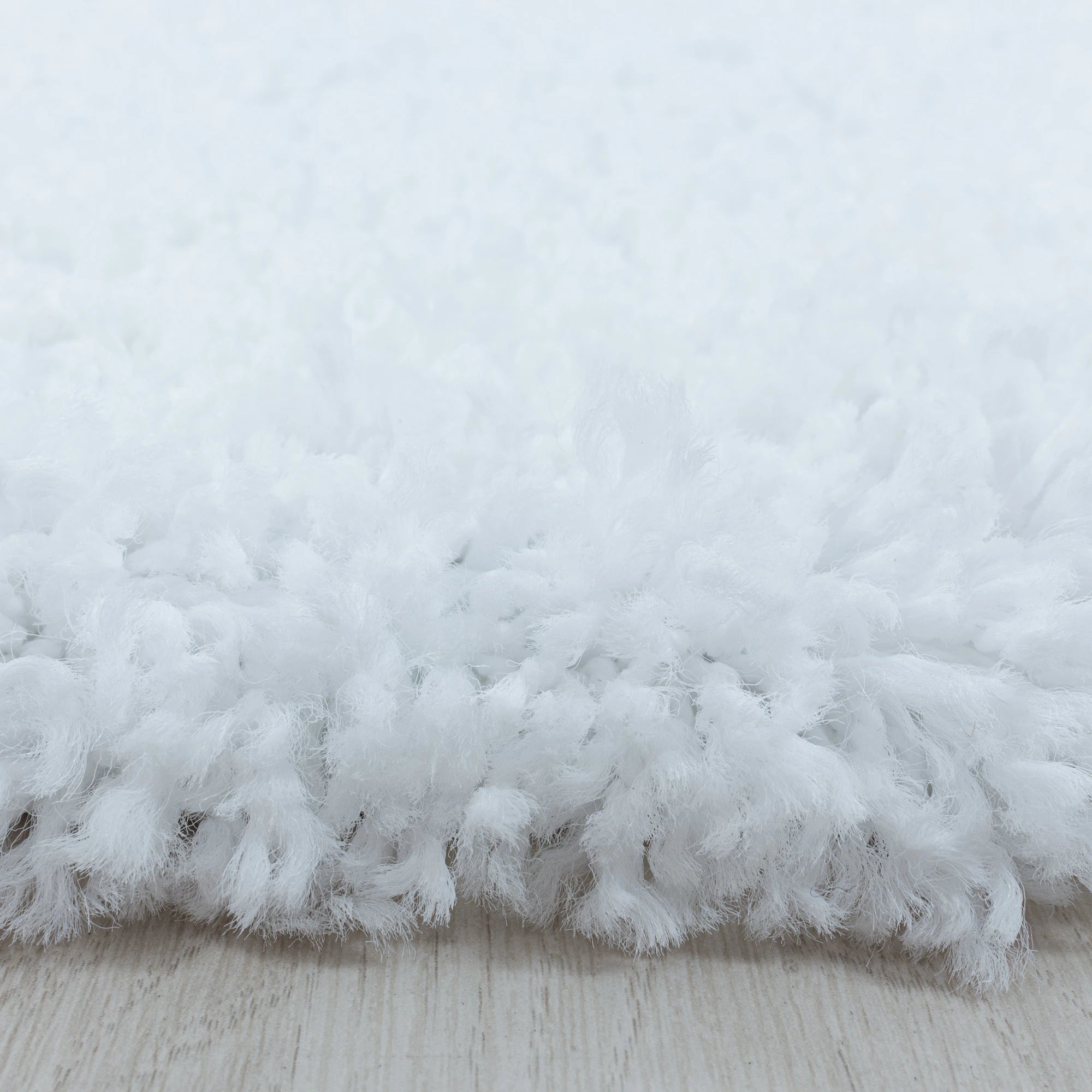 White Plush High Pile Shag Rug