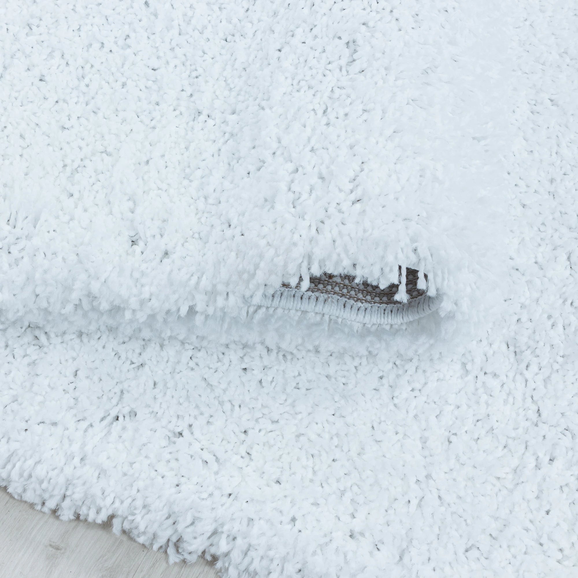 White Plush High Pile Shag Rug