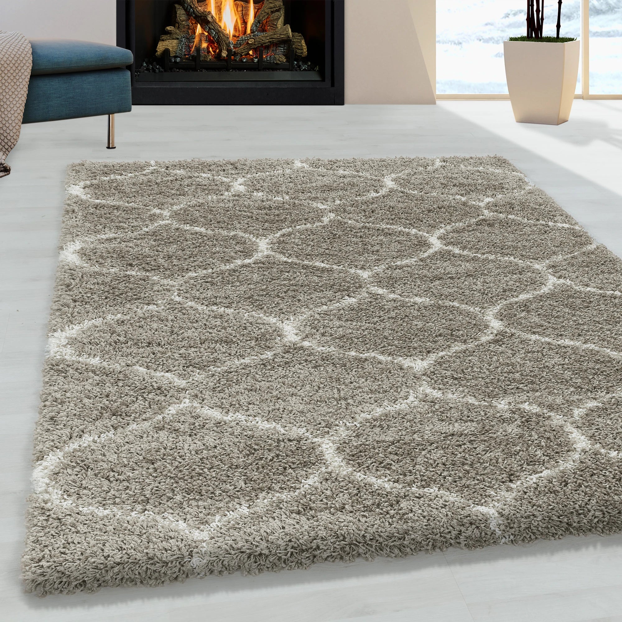 Skandinavischer Stilvoller Teppich Beige