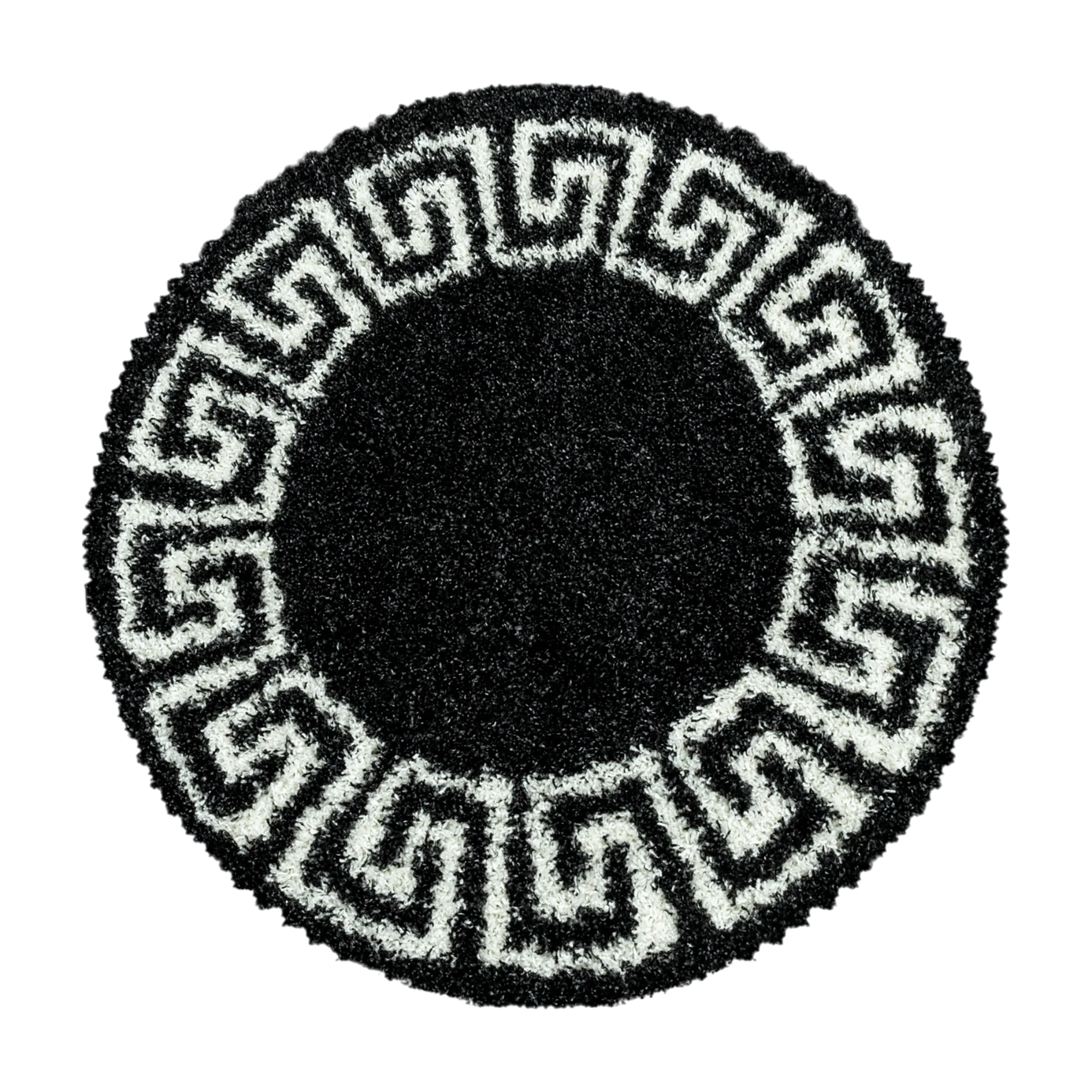 Schicker Teppich mit Mäandermuster