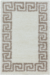 Meander Pattern Rug Beige Beige