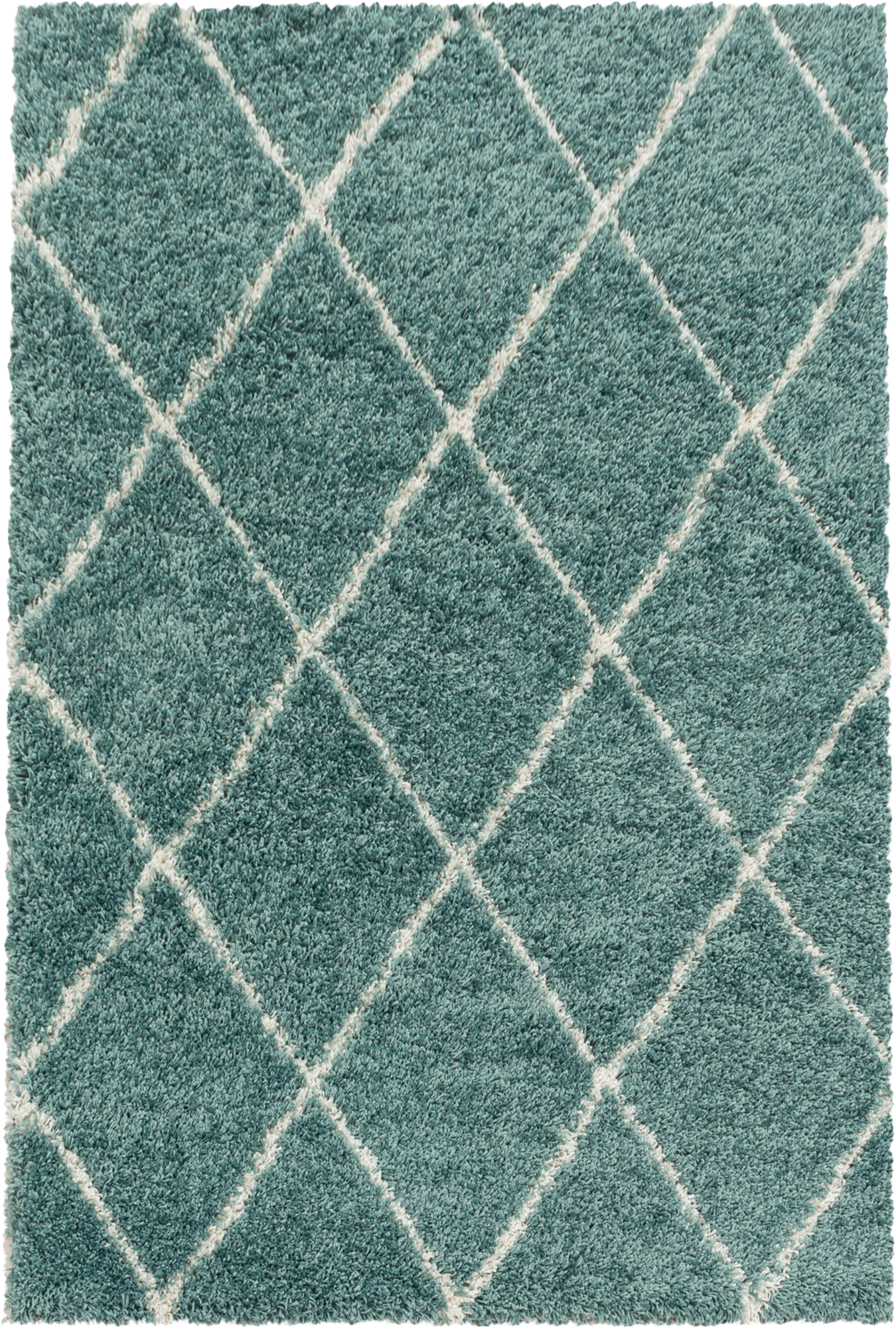 Geometric Polygon Rug Blue