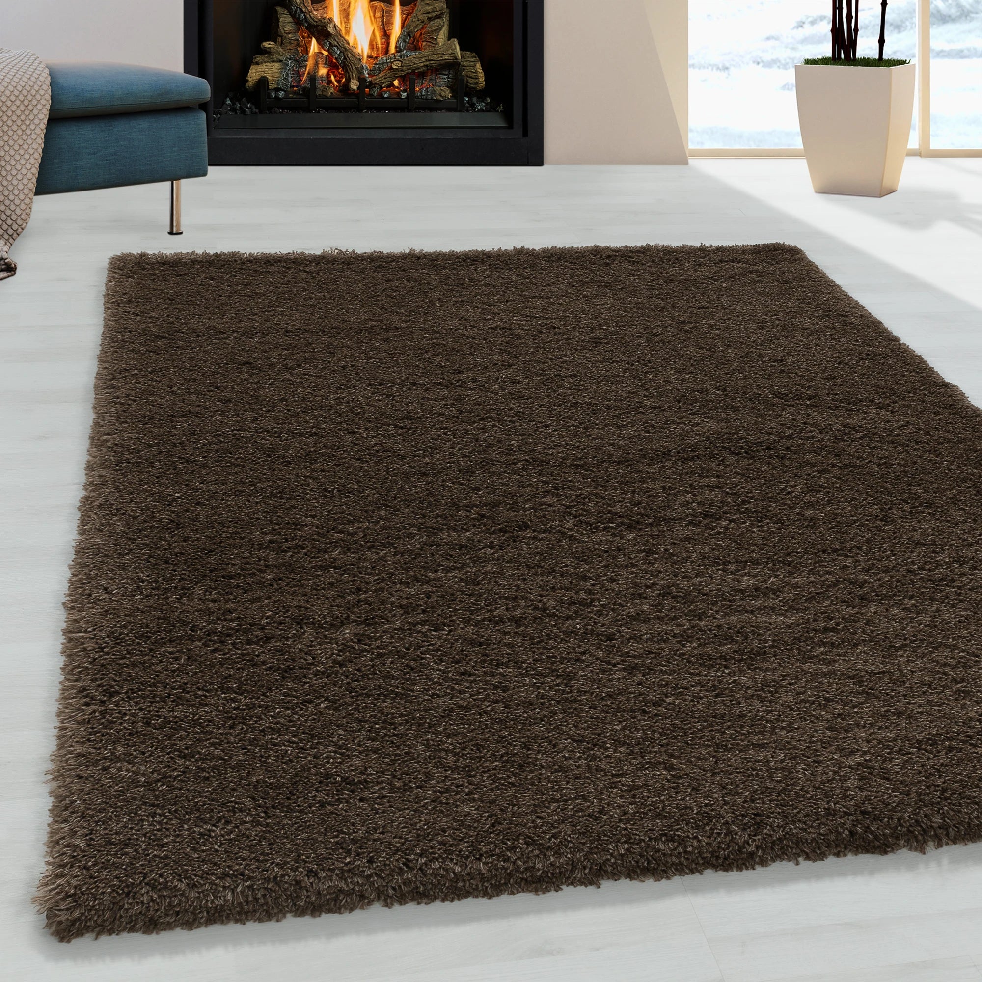 Ultra-Soft Shag High Pile Rug | Brown