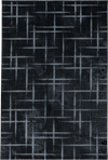 Striped Streaked Rug Black Black