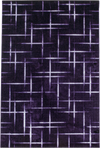 Striped Banded Rug Violet / Purple