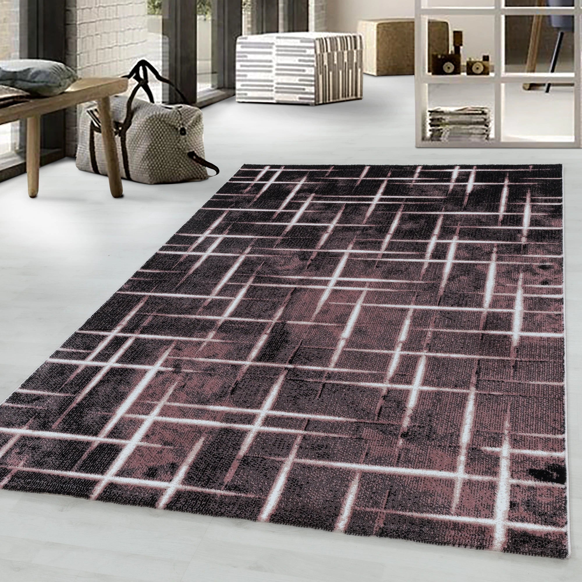 Striped Rug Pink
