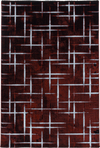 Striped Pinstripe Rug Red Red
