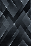Abstract Artistic Rug Black Black