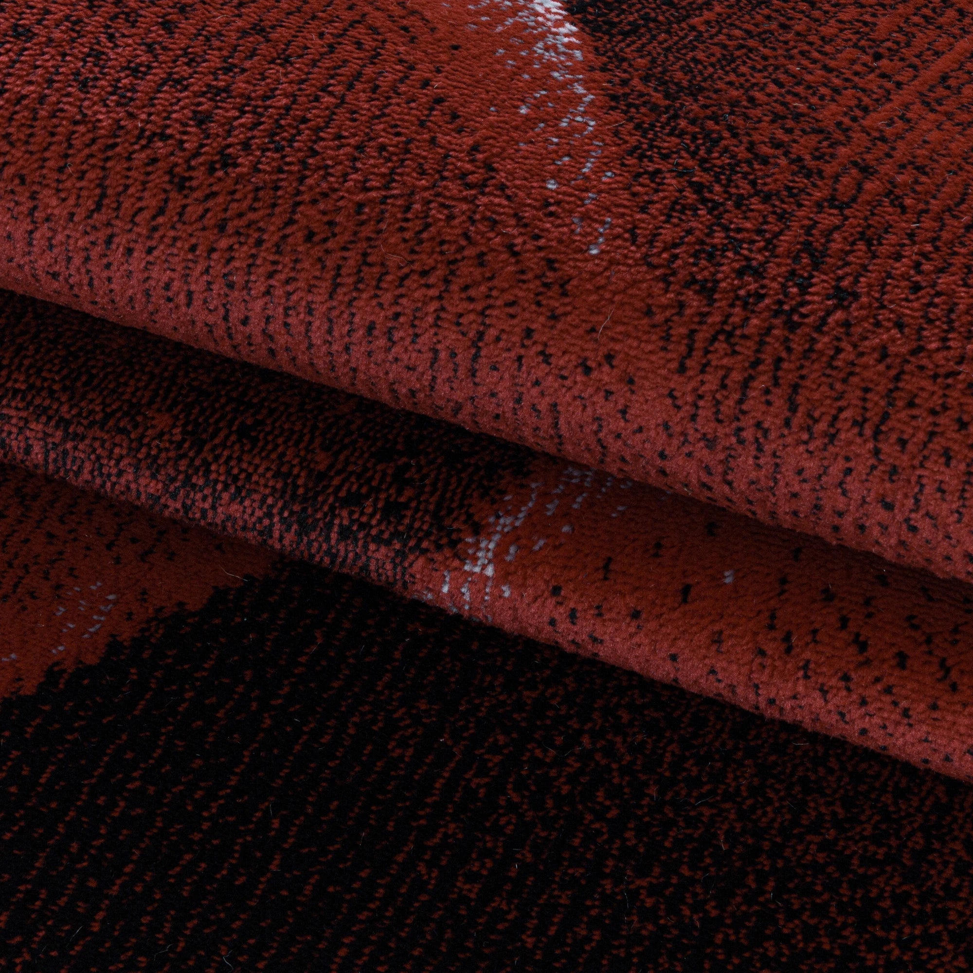 Abstract Rug Red