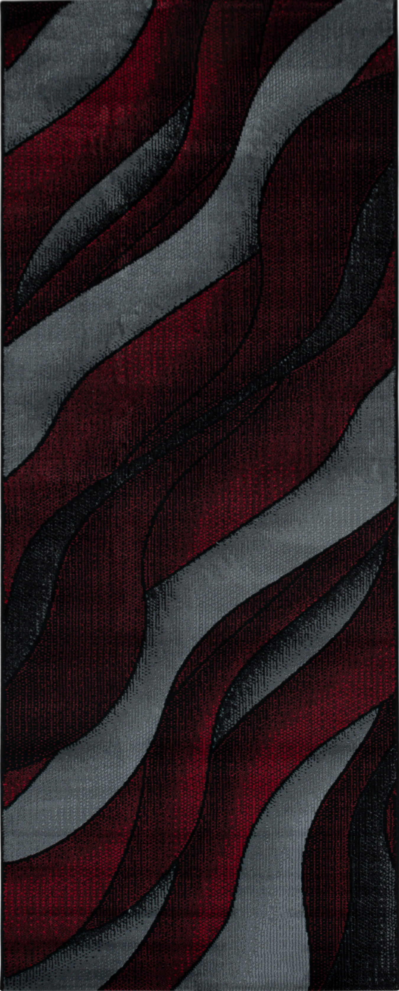 Waves Rug Red