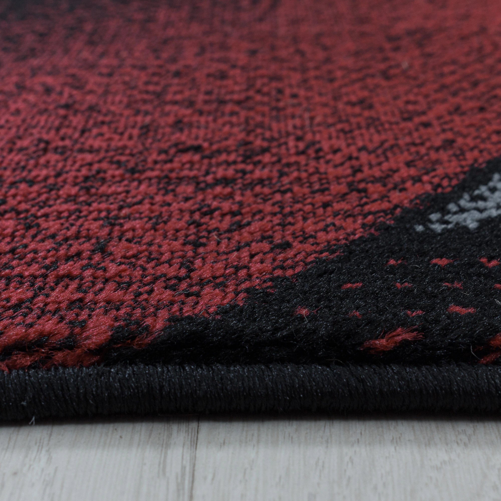 Waves Rug Red