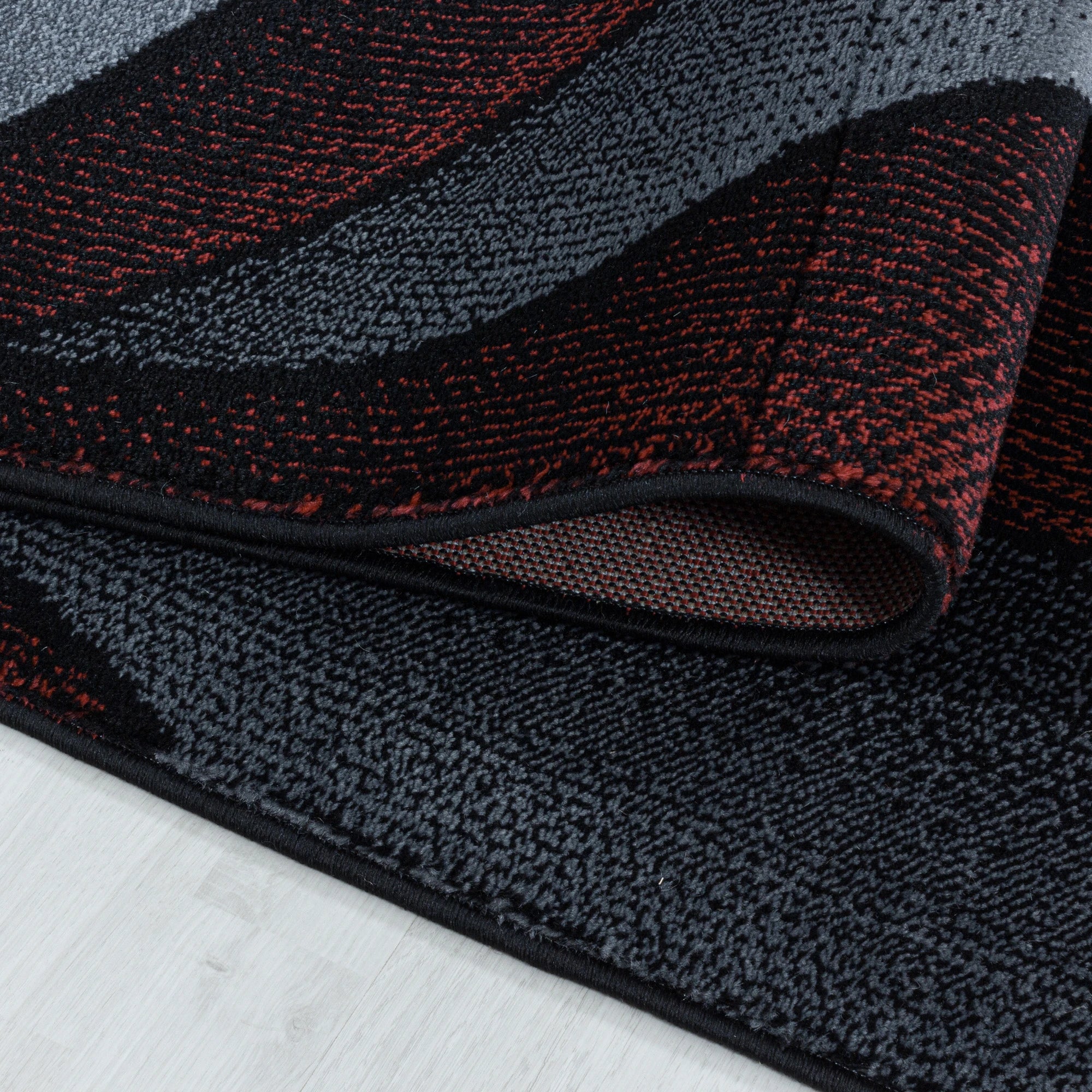 Waves Rug Red