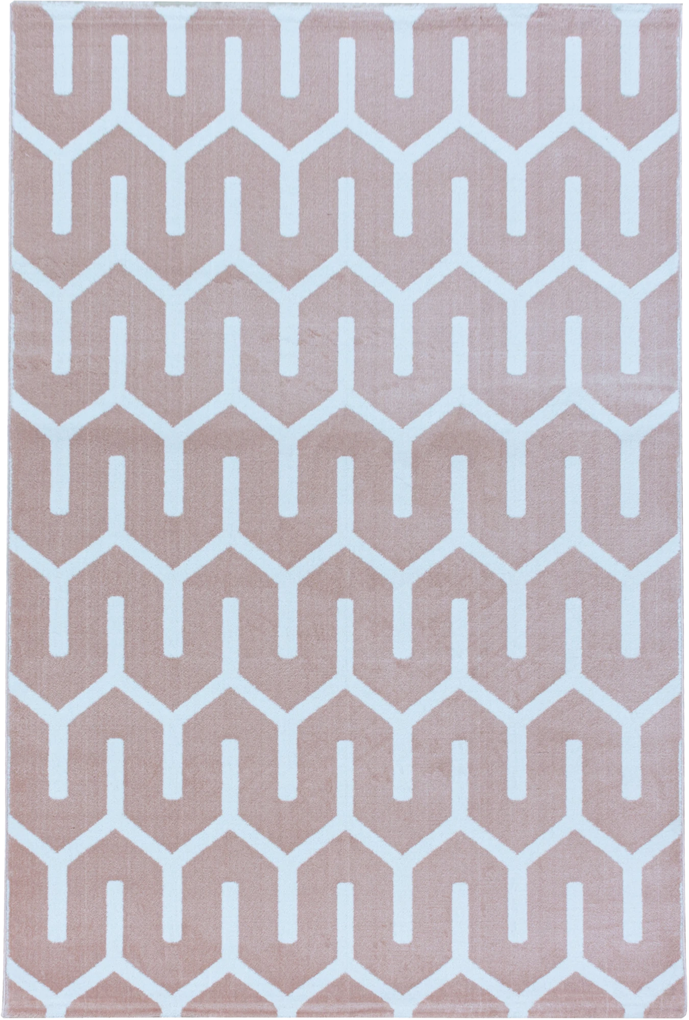 Geometric Lattice Rug Pink