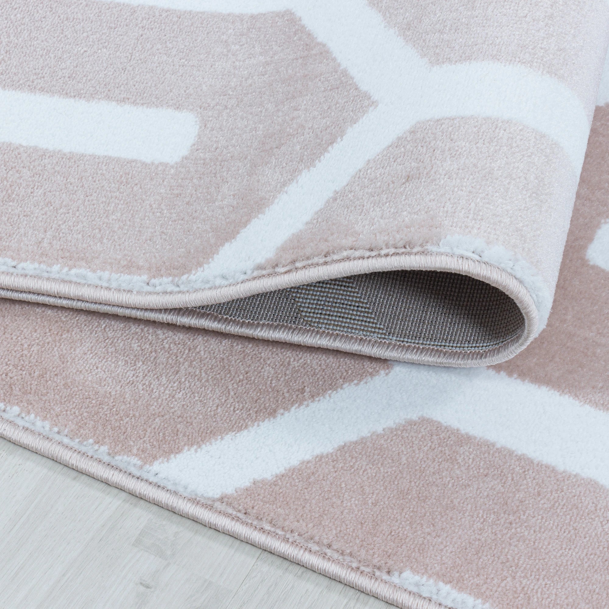 Geometrischer Gitterteppich Rosa