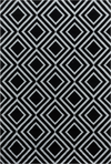 Geometric Tessellated Rug Black