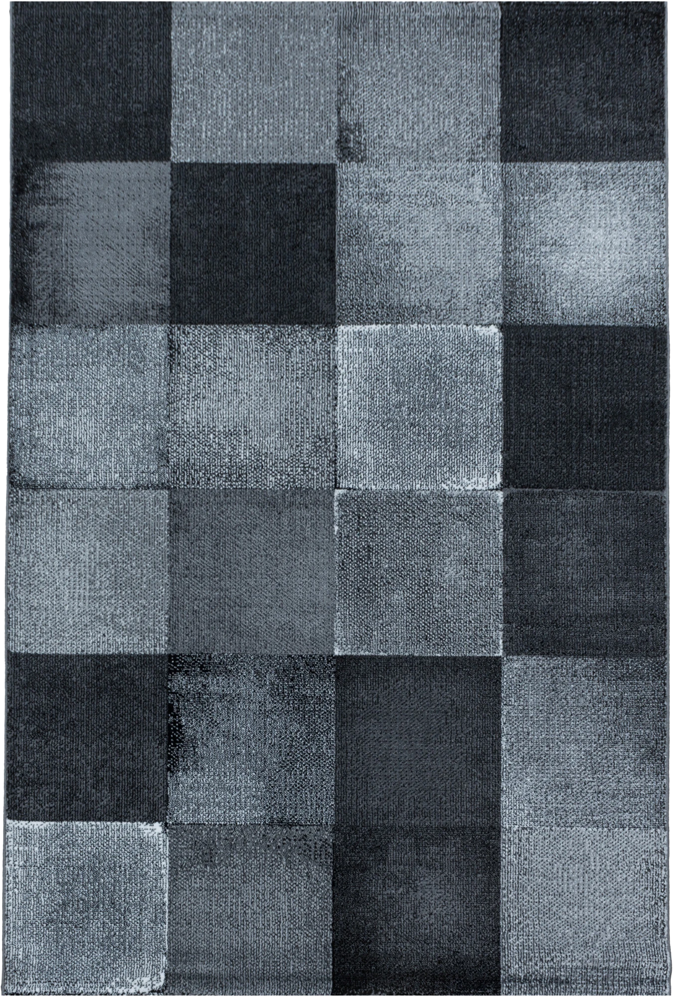 Abstract-waves Modernist Rug Black