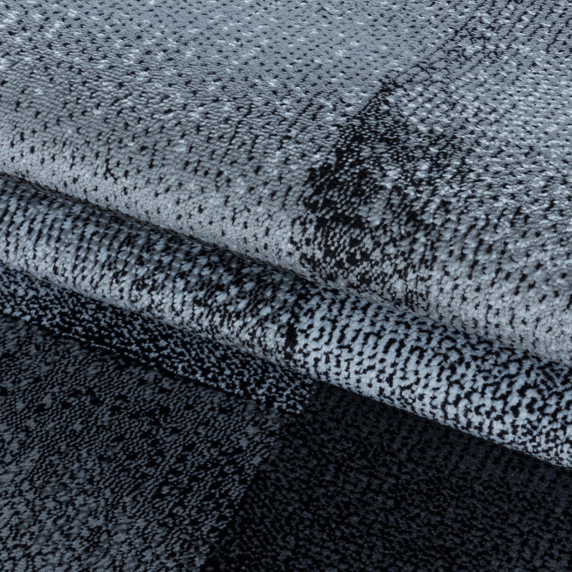 Abstract-waves Modernist Rug Black
