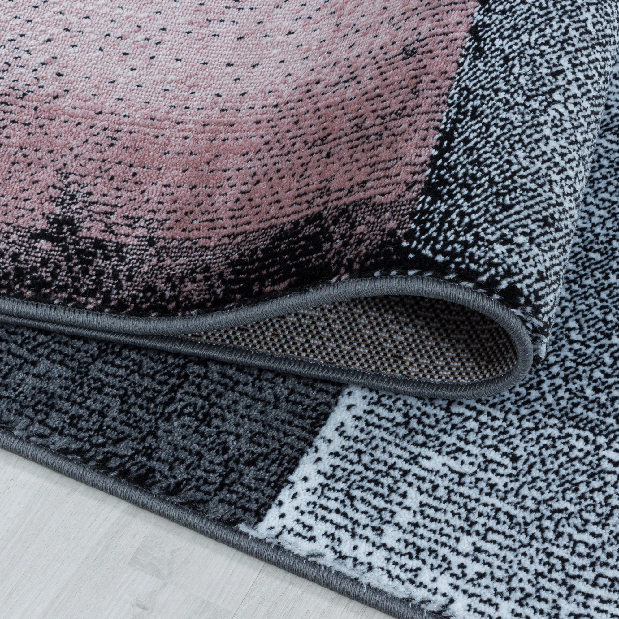 Abstract-waves Modernist Rug Pink