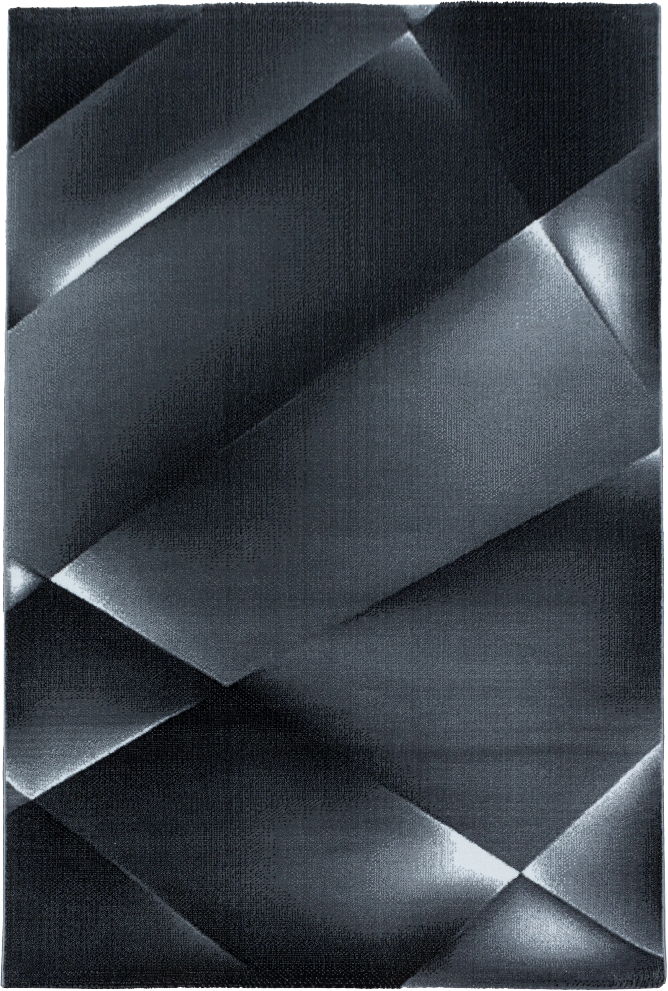 Abstract Modernist Rug Black