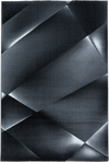 Abstract Modernist Rug Black Black