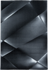 Abstract Modernist Rug Black 
