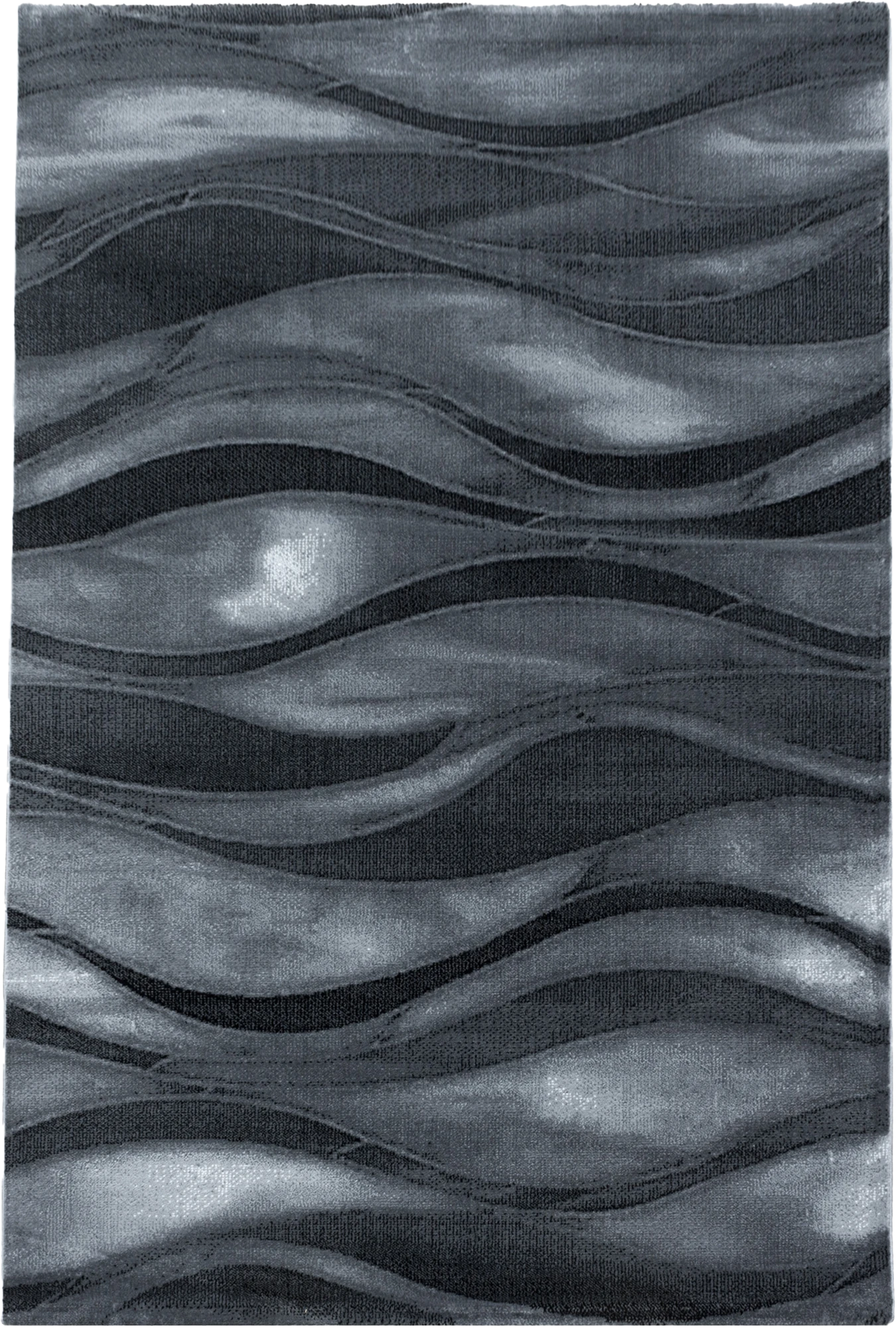 Waves Rug Black