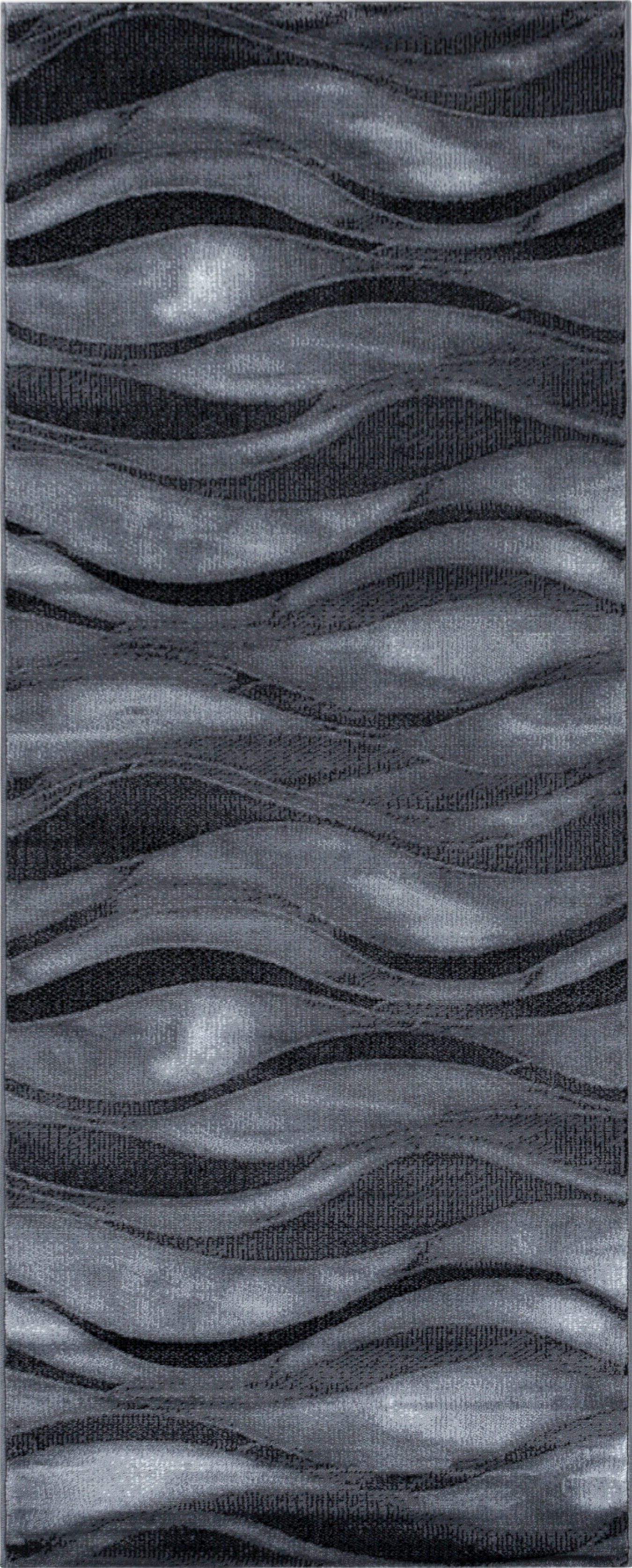 Waves Rug Black