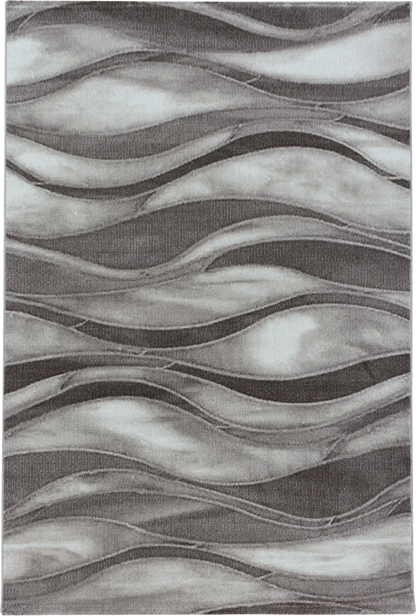 Waves Chic Area Rug Brown