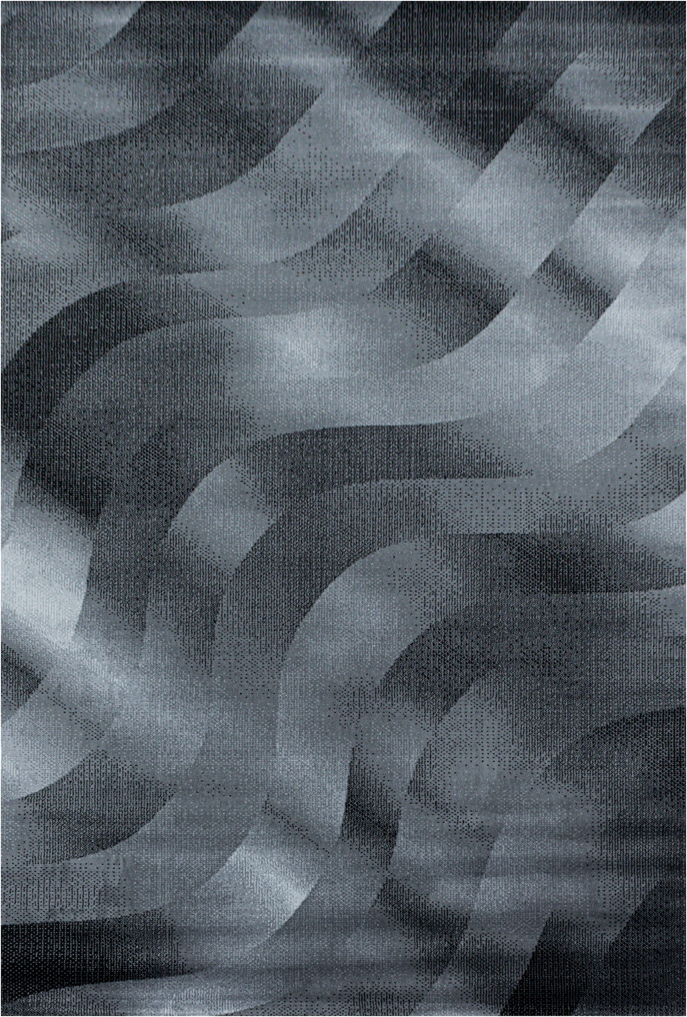 Abstract-waves Artistic Rug Black