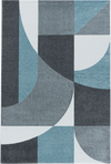Diamond Lattice Rug Blue