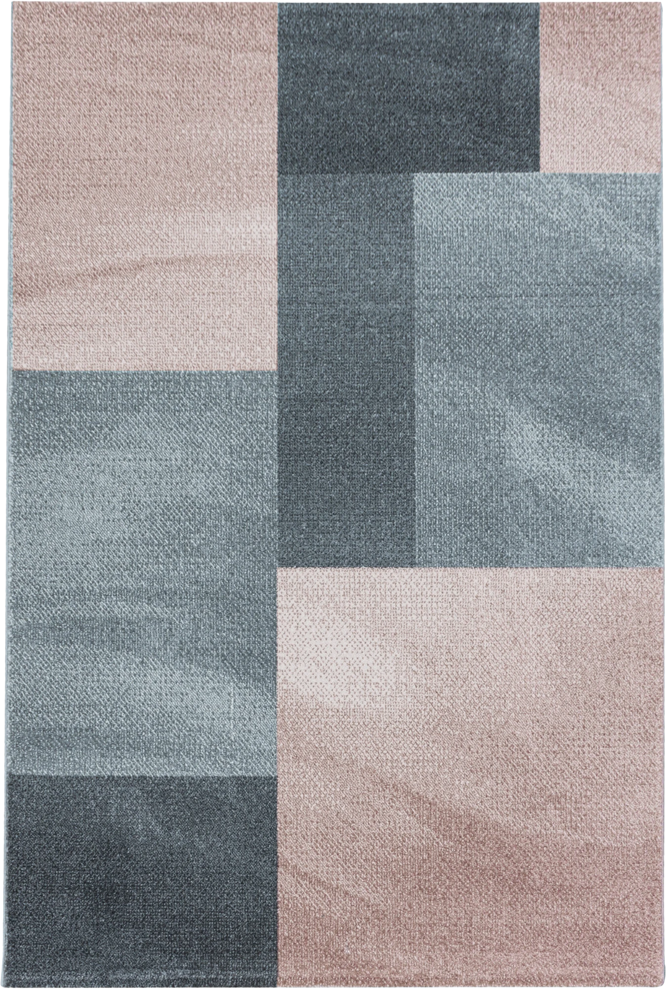 abstract-checkered Checkerboard Rug Pink