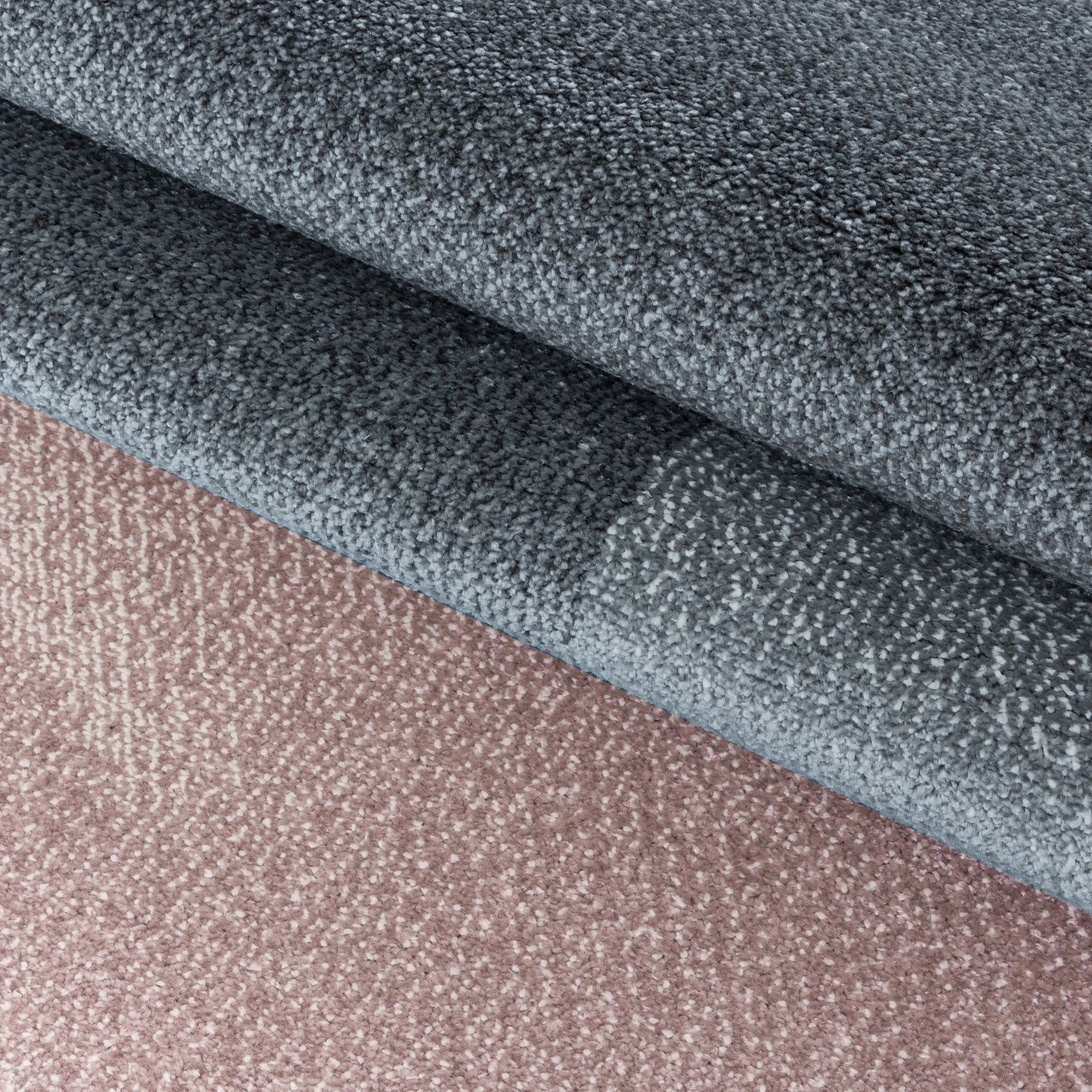 Modern Abstract Color Block Area Rug - Rose