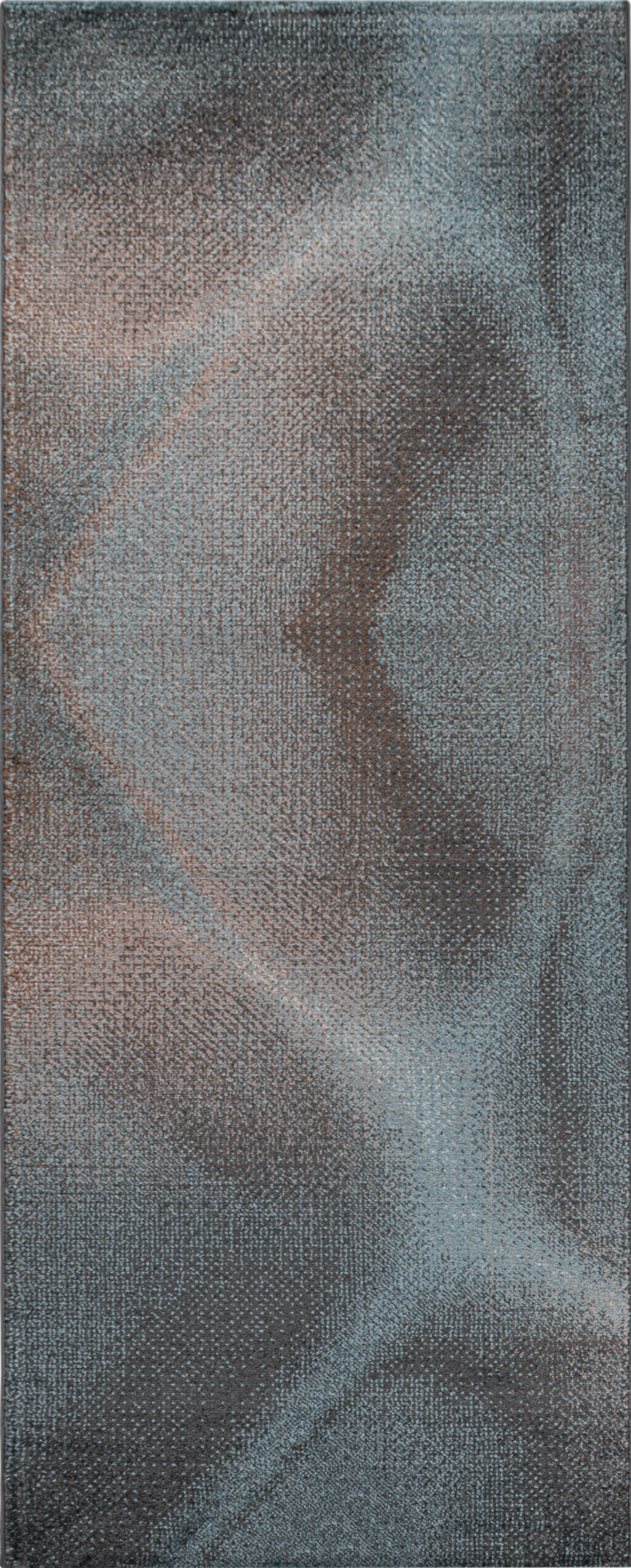 Abstrakter Freeform-Teppich in Blau