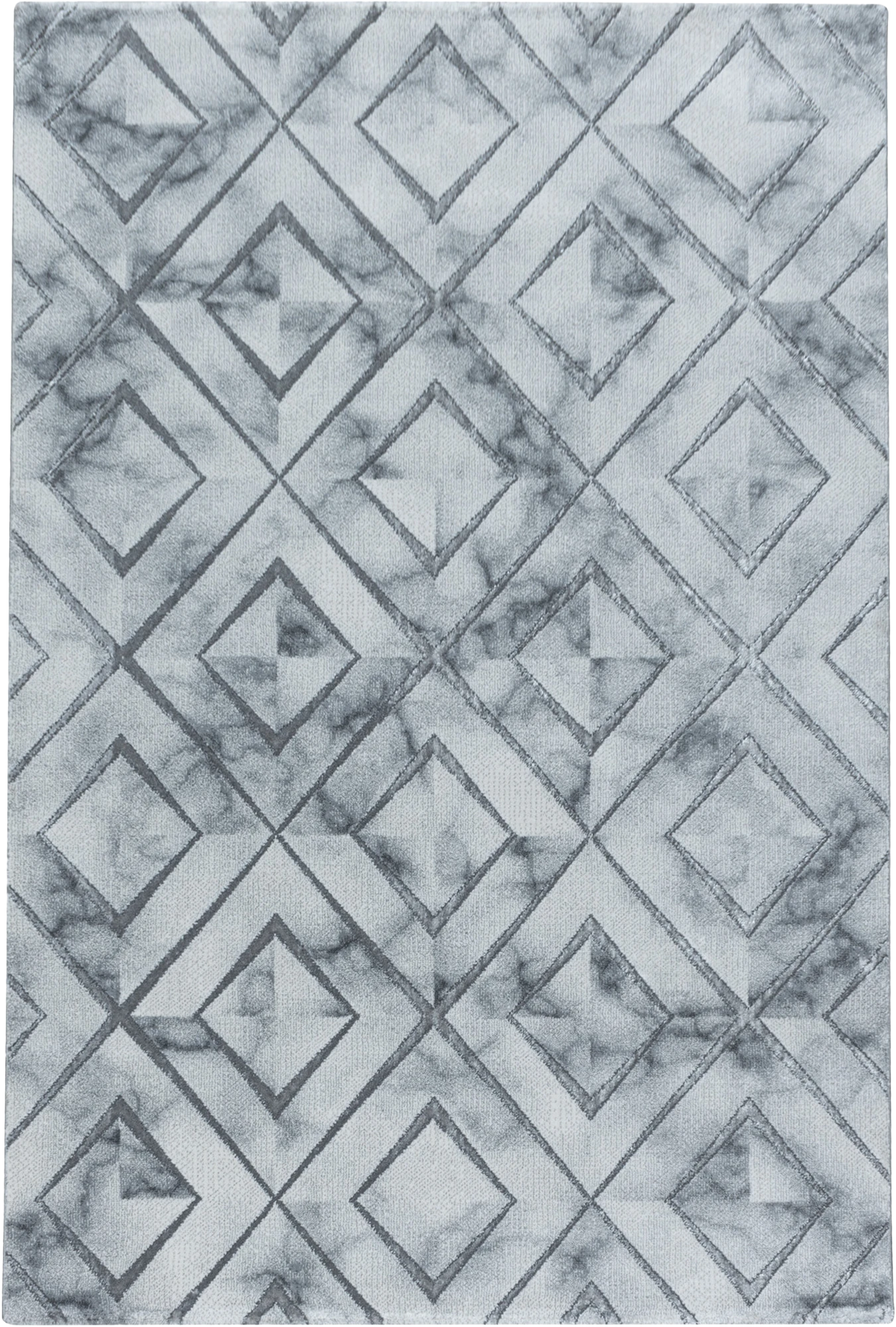 Marble Rug Silver