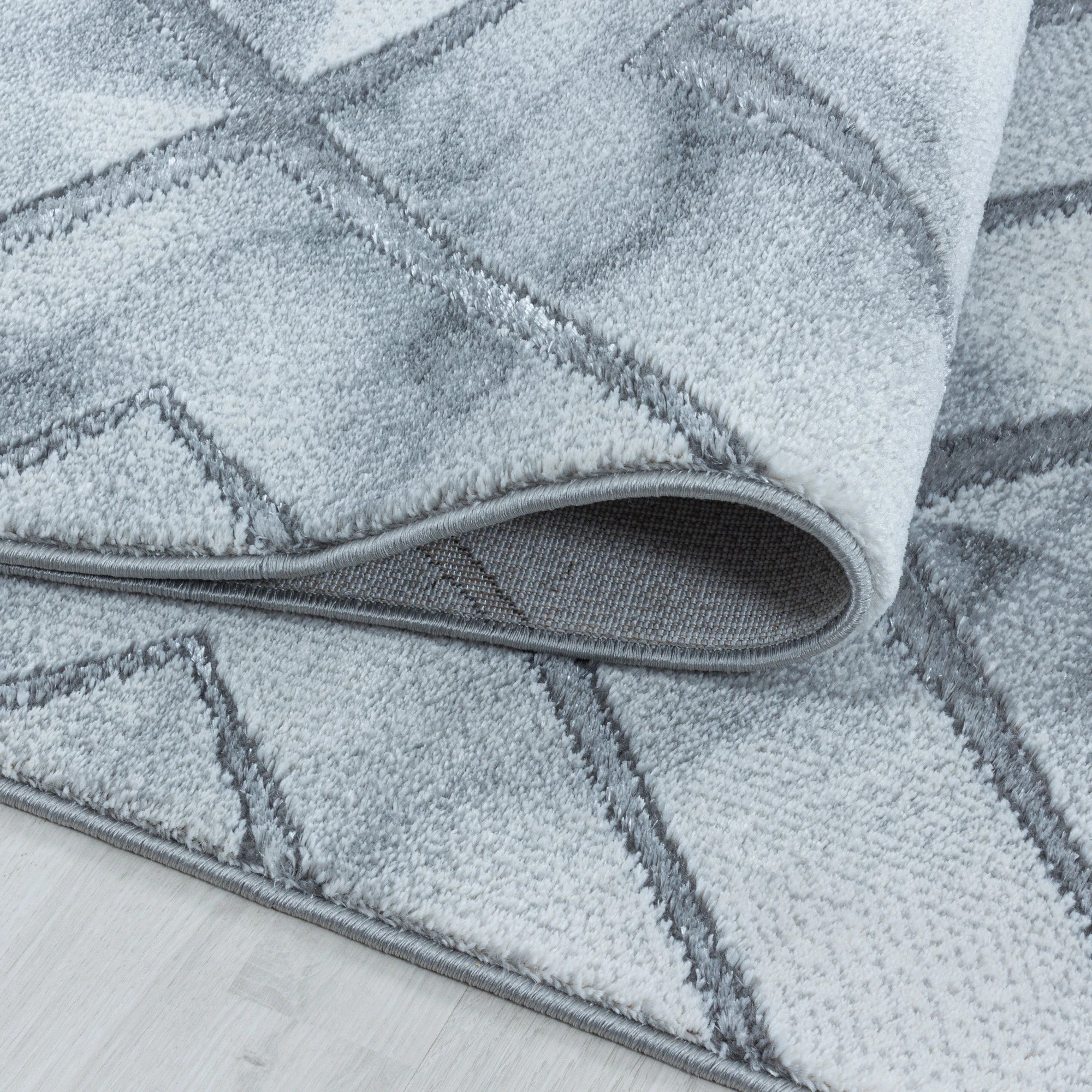 Marble Rug Silver