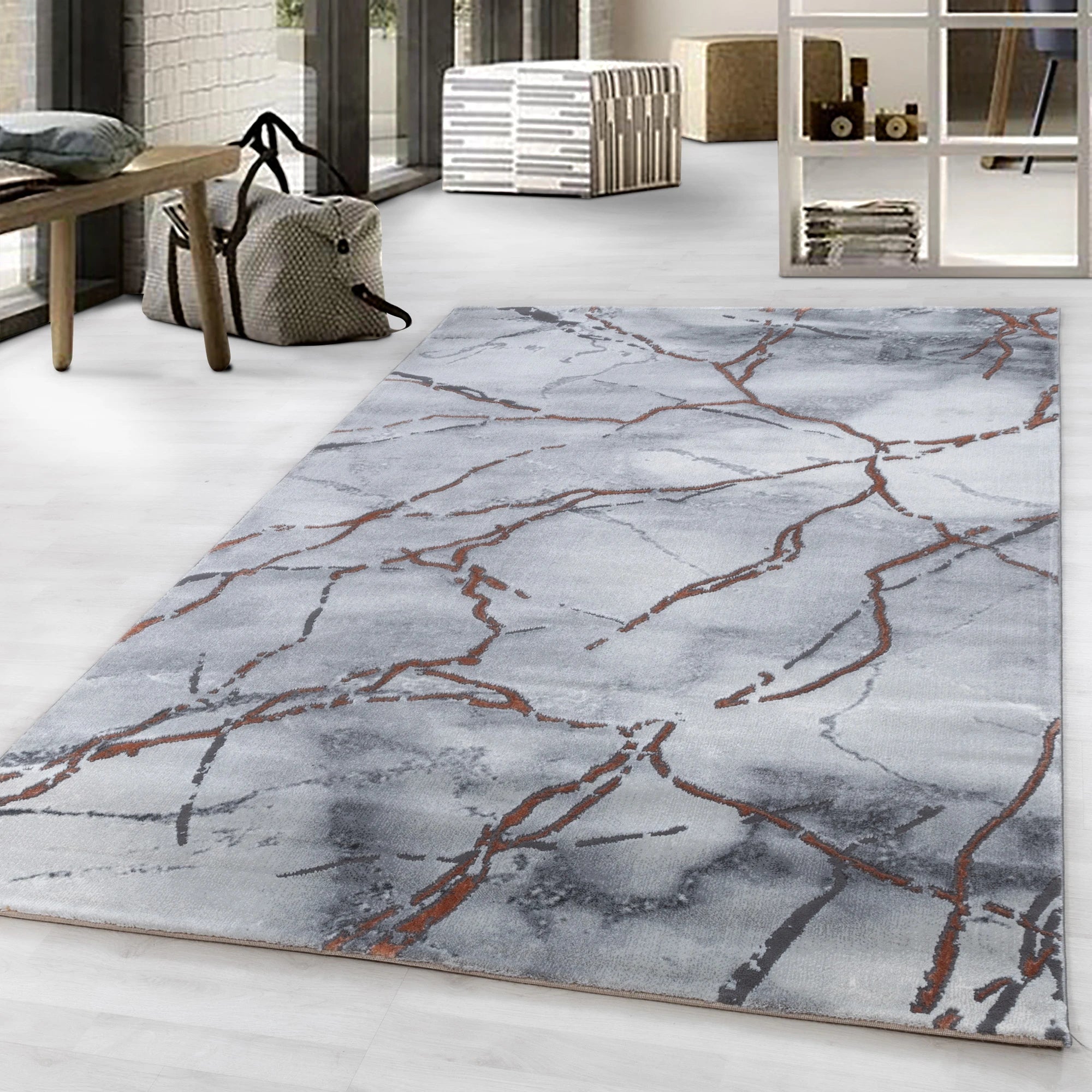 Marble Neutral Floor Rug Modern