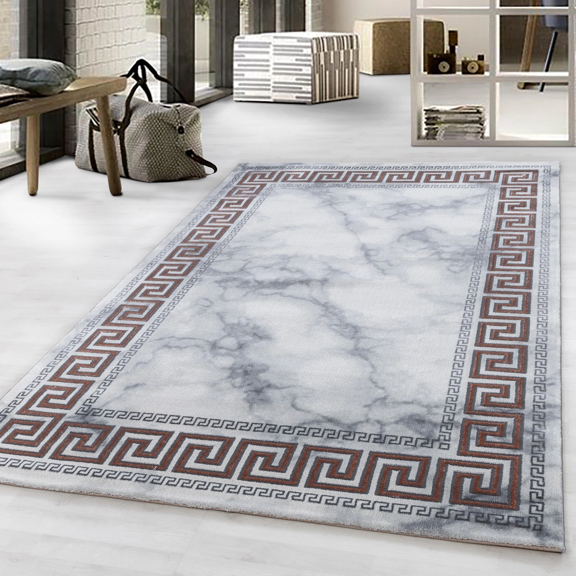 Marble Neutral Area Rug Modern
