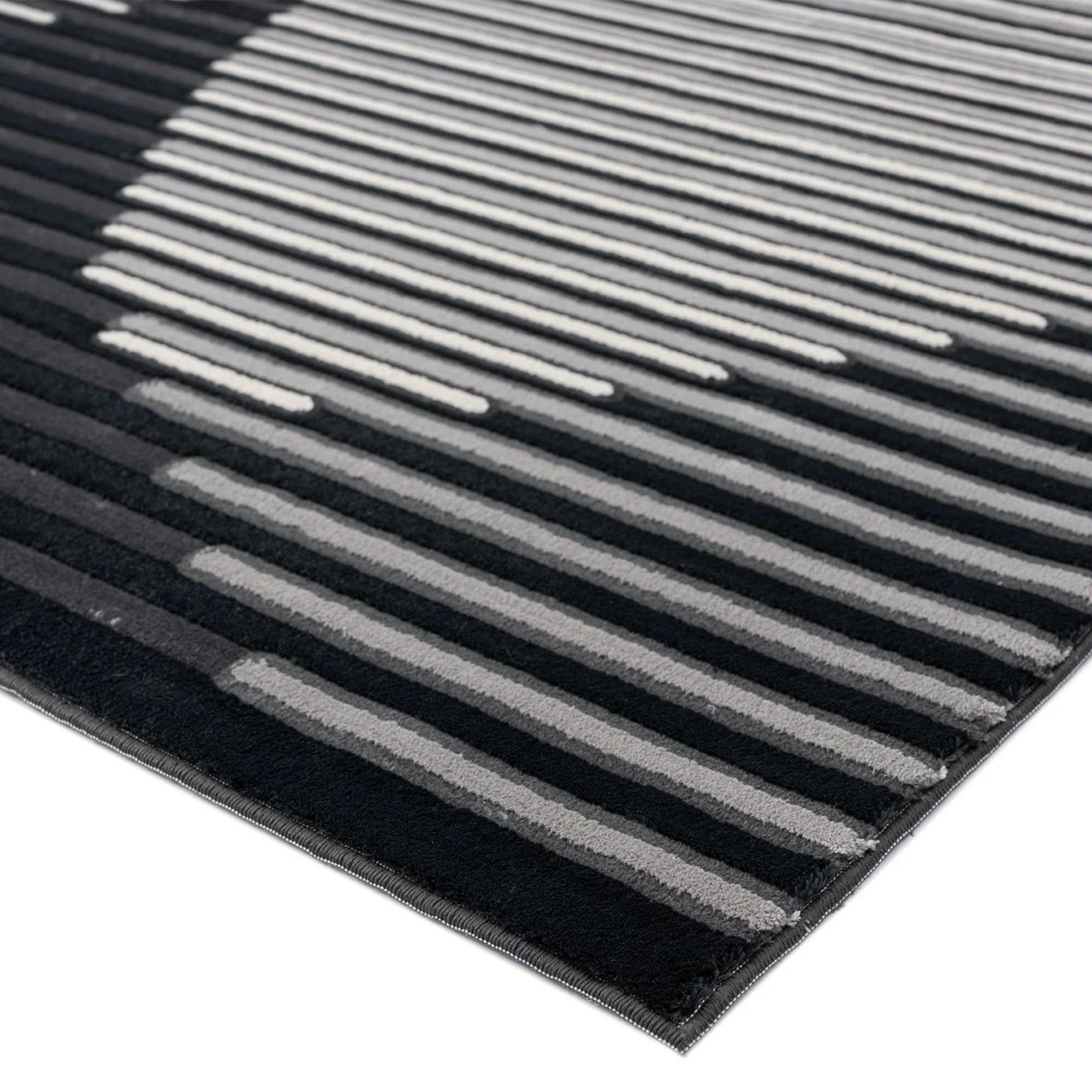 Monochrome Illusion Curve Rug