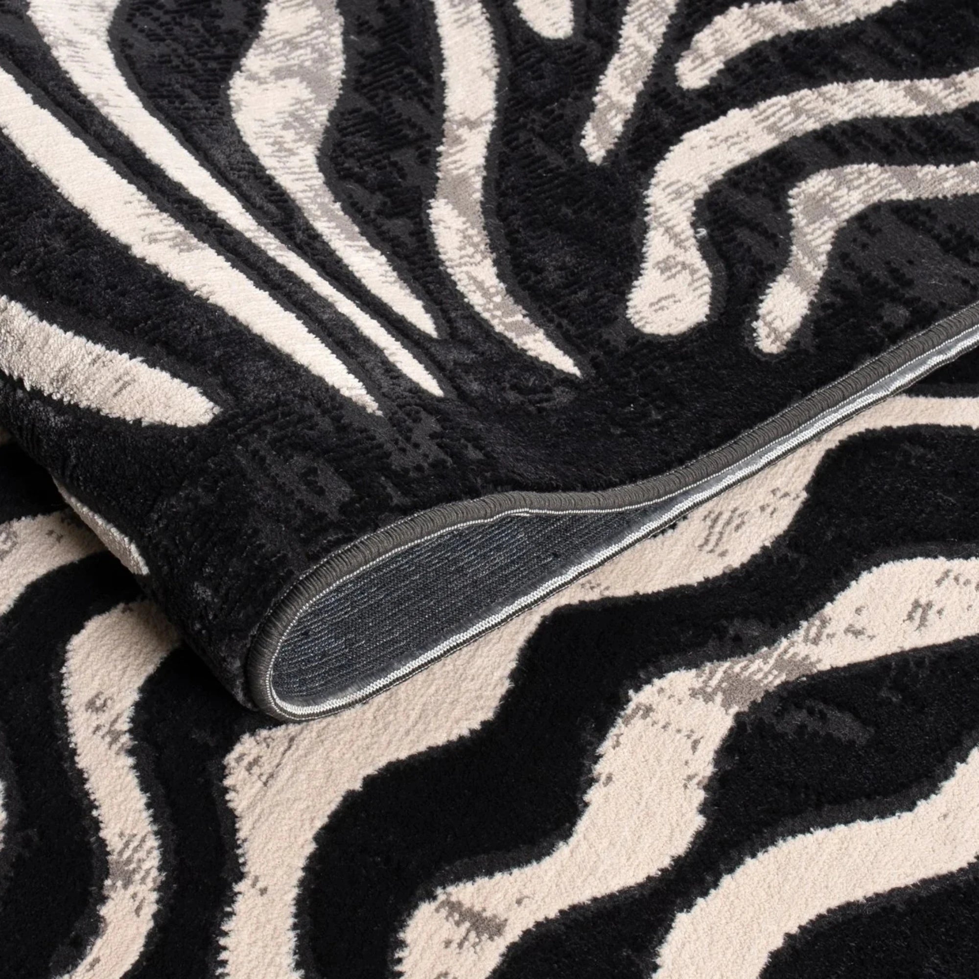 Savage Stripes Zebra Print Rug